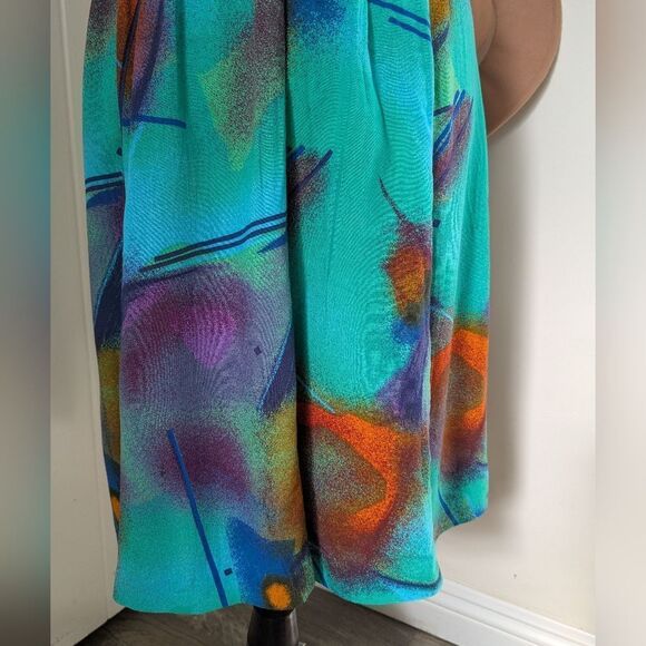 VTG Britany Blu Celestial Mod Maximalist Skirt 60s 70s XS - Picture 6 of 7